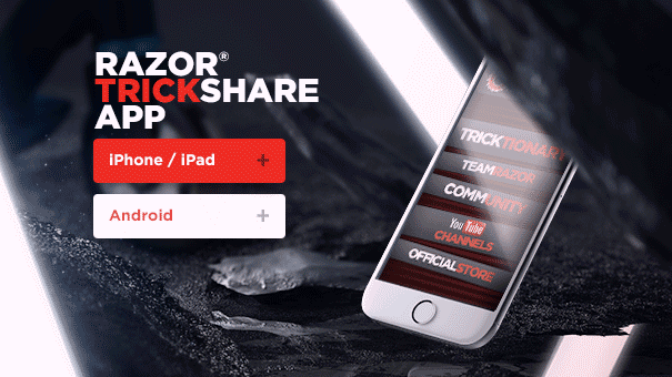Razor Trickshare: The free Razor Scooter iPhone, iPad and Android App