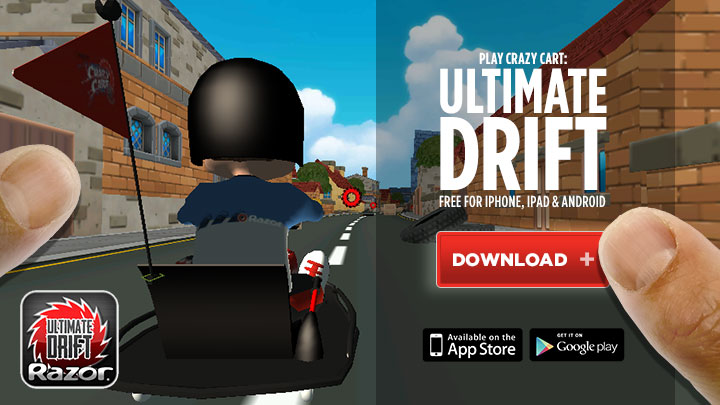 Razor Crazy Cart: Ultimate Drift — The free Crazy Cart game for iPhone, iPad and Android