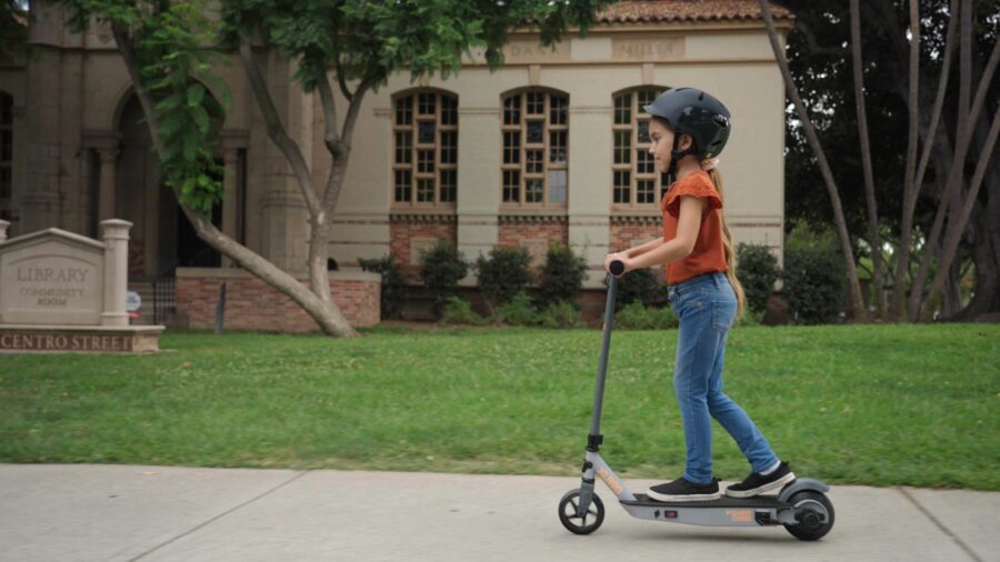 A girl riding Power Core XLR90