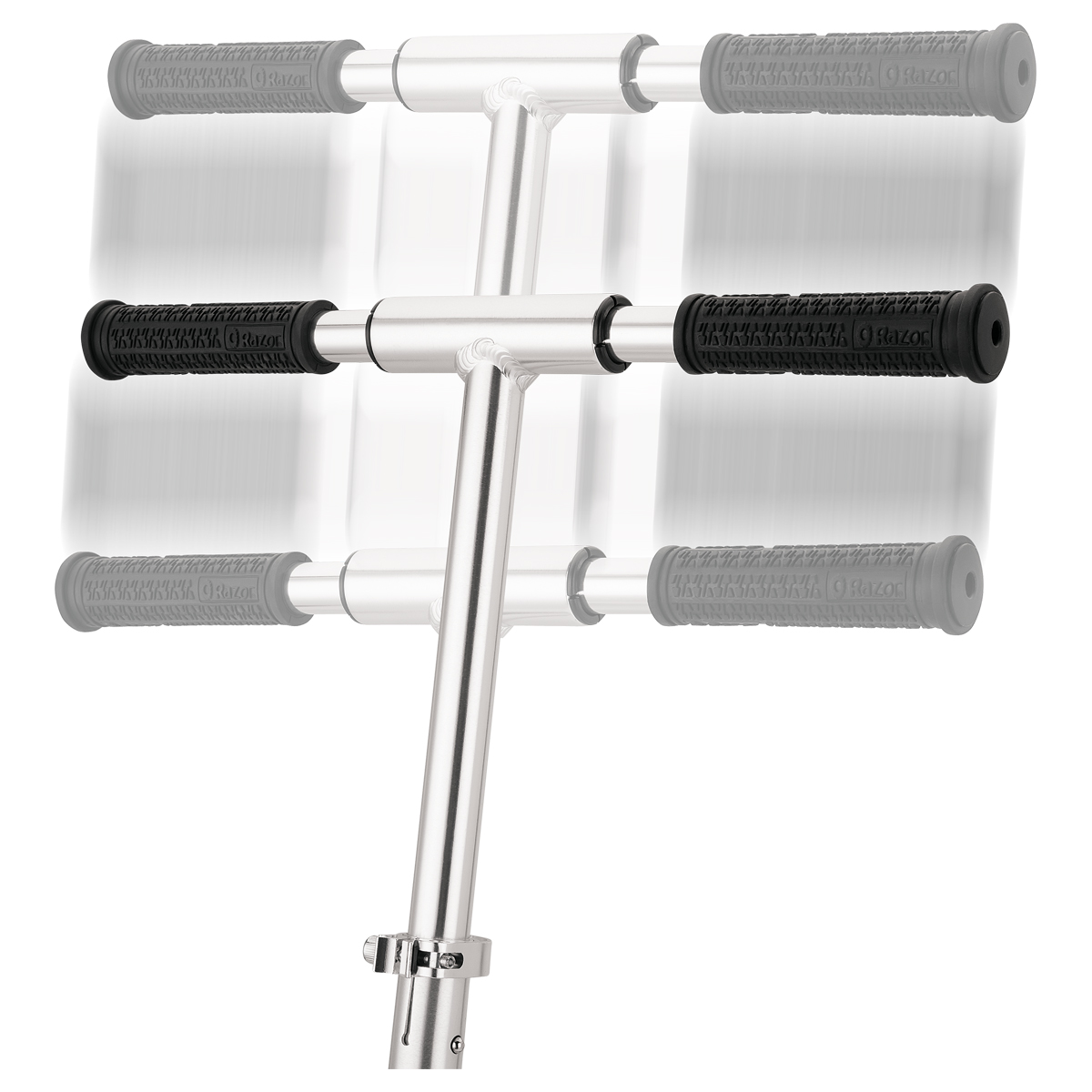 A5 Air Scooter handlebars in silver