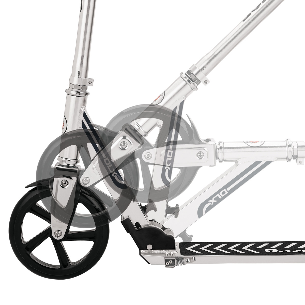 A5 DLX Scooter folding in silver