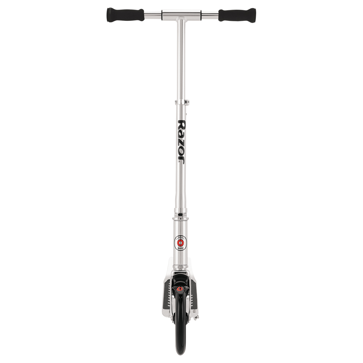 A5 DLX Scooter front in silver