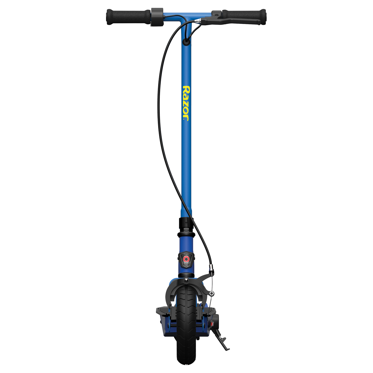 Black Label E100 Scooter front in blue