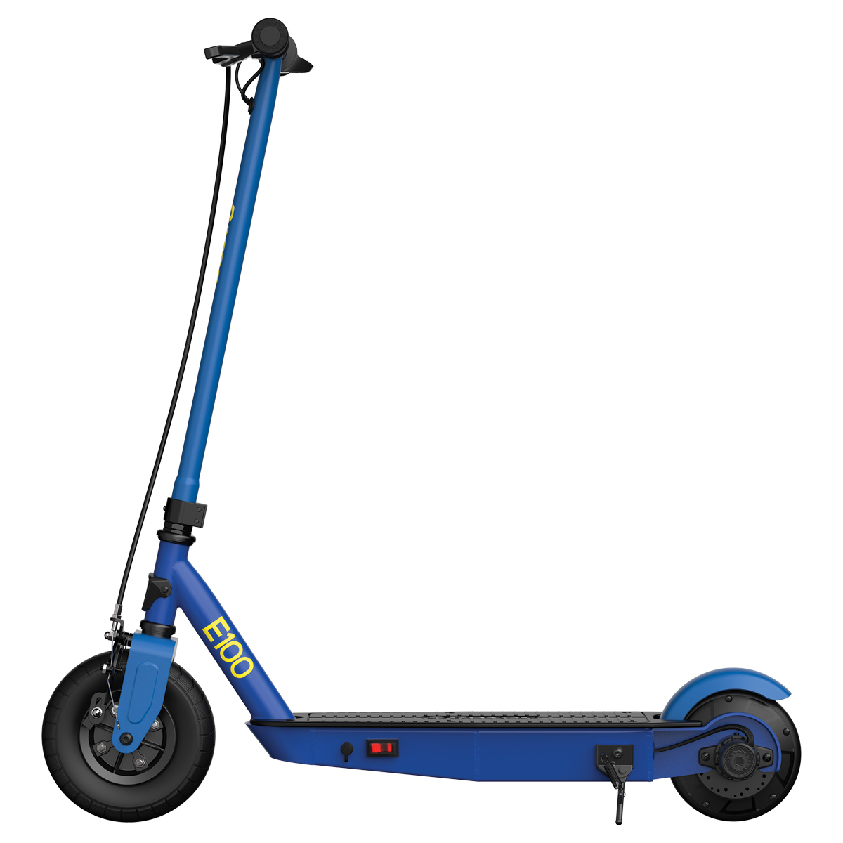 Black Label E100 Scooter left side view in blue